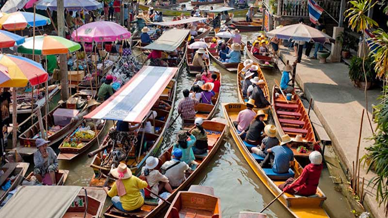 Khám phá chợ nổi bốn miền Pattaya ở Thái Lan