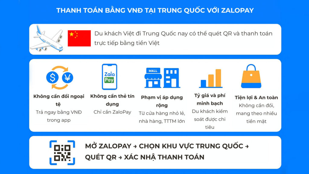 Tính năng thanh toán quốc tế của ZaloPay đã có tại Trung Quốc
