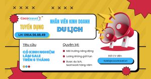 CocoTravel Quảng Ngãi – Tuyển dụng Nhân viên Kinh doanh Du lịch Nội địa & Quốc tế