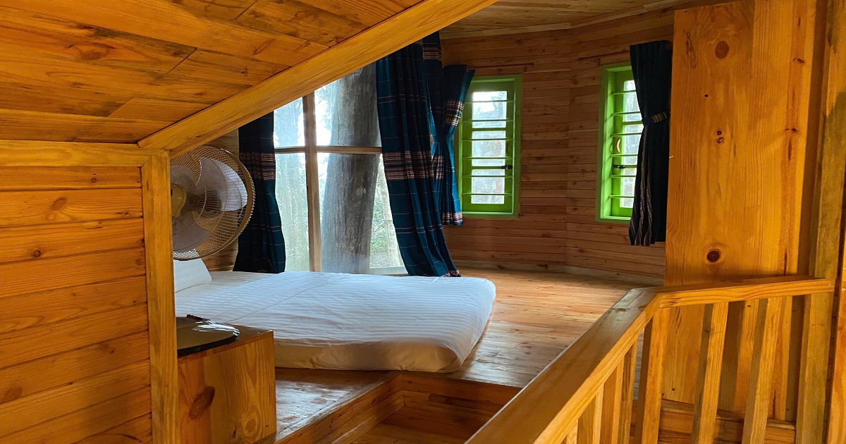 Không gian nghỉ dưỡng tại homestay Măng Đen Quảng Ngãi